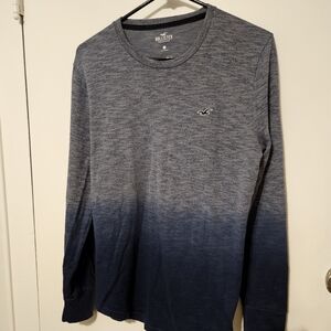 Holister Long Sleeve Tee Mens S, Blue Shading